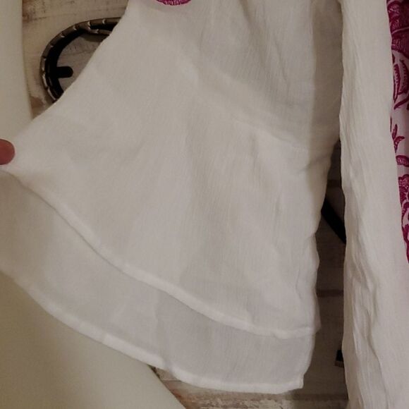 Boho floral flowy bell sleeve top - Picture 2 of 6